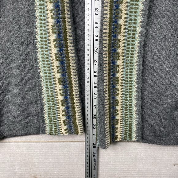 Christopher & Banks Open Cardigan Sweater Womens XL Gray Stripe Long Cozy Soft - Picture 4 of 9